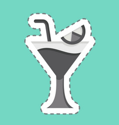 Sticker Line Cut Martini Related