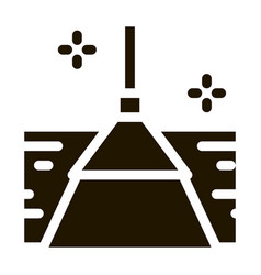 Carpet Cleaning Mop Icon Glyph