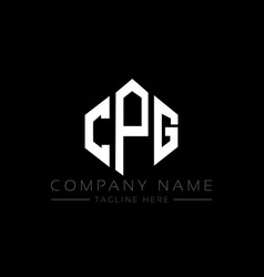 Cpg Letter Logo Design With Polygon Shape