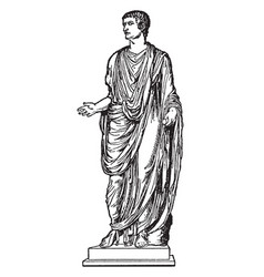 Emperor Tiberius Wearing A Toga Vintage