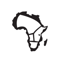 Horse Africa Icon Logo