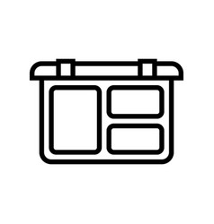 Lunch Box Glass Food Line Icon