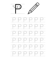 Printable Letter P Alphabet Tracing Worksheet