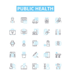 Public Health Line Icons Set