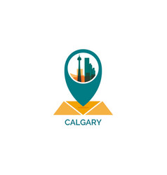 Canada Calgary Map Pin Point Icon