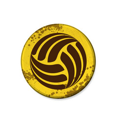 Circle Yellow Volleyball Grunge Frame