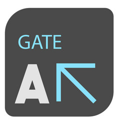 Gate A Arrow Airport Sign Icon