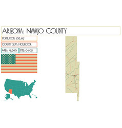 Map Of Navajo County In Arizona Usa