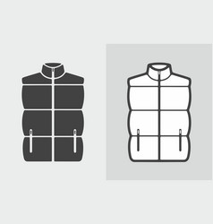 Quilted Down Vest Icon On A Background