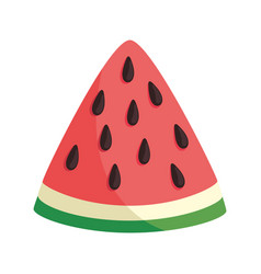 Slice Watermelon Fruit Isolated Icon Style