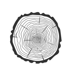 Tree Rings Stamp Trunk Cross Section Wooden