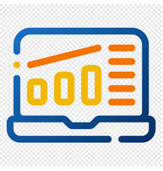 Graphs Icon Digital Marketing Concept Outline