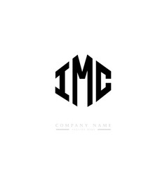 Imc Letter Logo Design With Polygon Shape