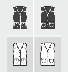 Mens And Womens Denim Vest Clothes Icon