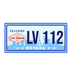 Nevada Car License Plate American State Vehicle