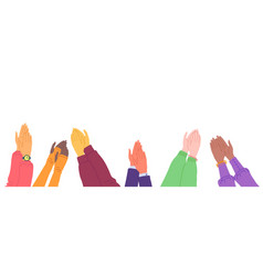 Cartoon Color Clapping Human Hands Set