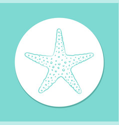 Hand Drawn Starfish Sticker Aquatic Marine Life