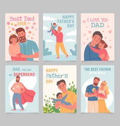 Happy Father Day Gift Cards With Fathers And Kids