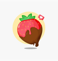 Strawberry Covered In Chocolate Icon Design