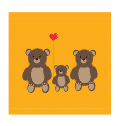 Teddy Bear Heart Postcard Greeting Invitation Card