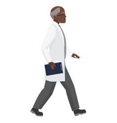 Doctor Man In Walking Position