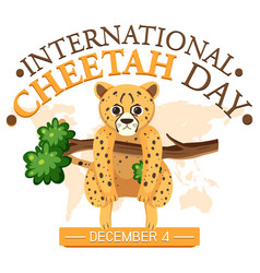 International Cheetah Day Poster Template