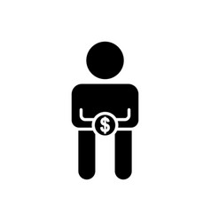 People Icon With Dollar Business Symbol Buy Solid