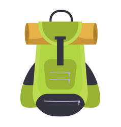 Camping Backpack Icon Isolated White Background