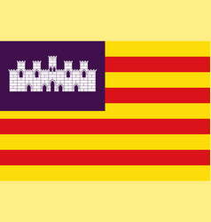 Flag Of Balearic Islands Of Spain