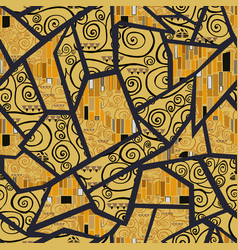 Patchwork Seamless Pattern Klimt