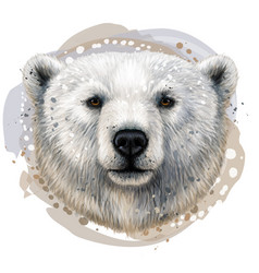 Polar Bear A Graphic Color Portrait