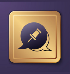 Purple Push Pin Icon Isolated