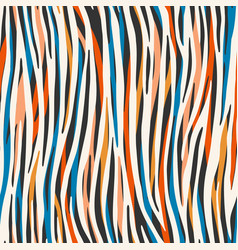 Abstract Striped Pattern With Orange Blue