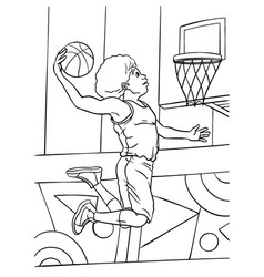 Basketball Coloring Page For Kids