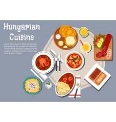 National Hungarian Cuisine Dishes Set