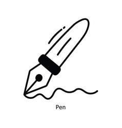 Pen Doodle Semi Solid Icon Design