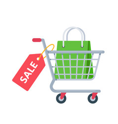 Shopping Bags On The Cart Online