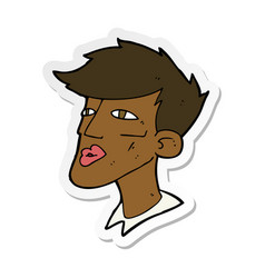 Sticker Of A Cartoon Male Model Guy