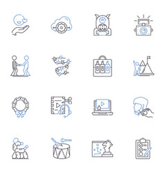 Extracurricular Activities Line Icons Collection