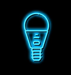 Smart Light Bulb Neon Glow Icon