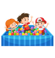 Children Playing In The Ball Pit