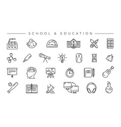 School And Education Concept Line Style