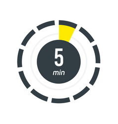 5 Minutes Timer Stopwatch Symbol In Flat Style