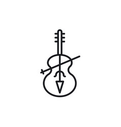 Cello Icon Isolated On White Background