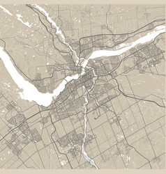 Detailed Map Ottawa City Linear Print Map