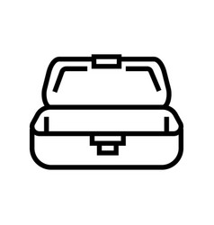 Lunch Box Plastic Food Line Icon