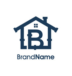 Modern Initial B Home Plumbing Logo