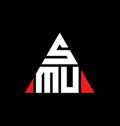 Smu Triangle Letter Logo Design With Triangle