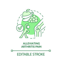 Alleviating Arthritis Pain Green Concept Icon