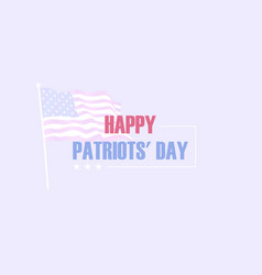 Happy Patriots Day Blue And Red Text Design